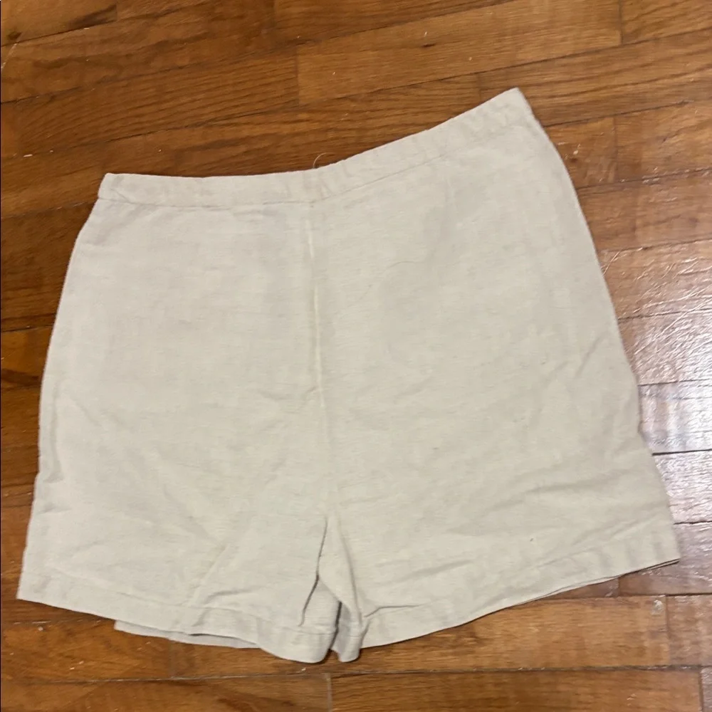 Vintage Dockers Tan Women's Skort with‎ Button Detail big linen cotton